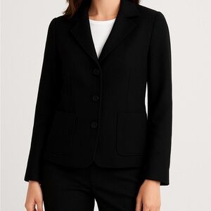 Leo Mac Limited Edition Black Wool Blazer Size 10 NWT Work Office